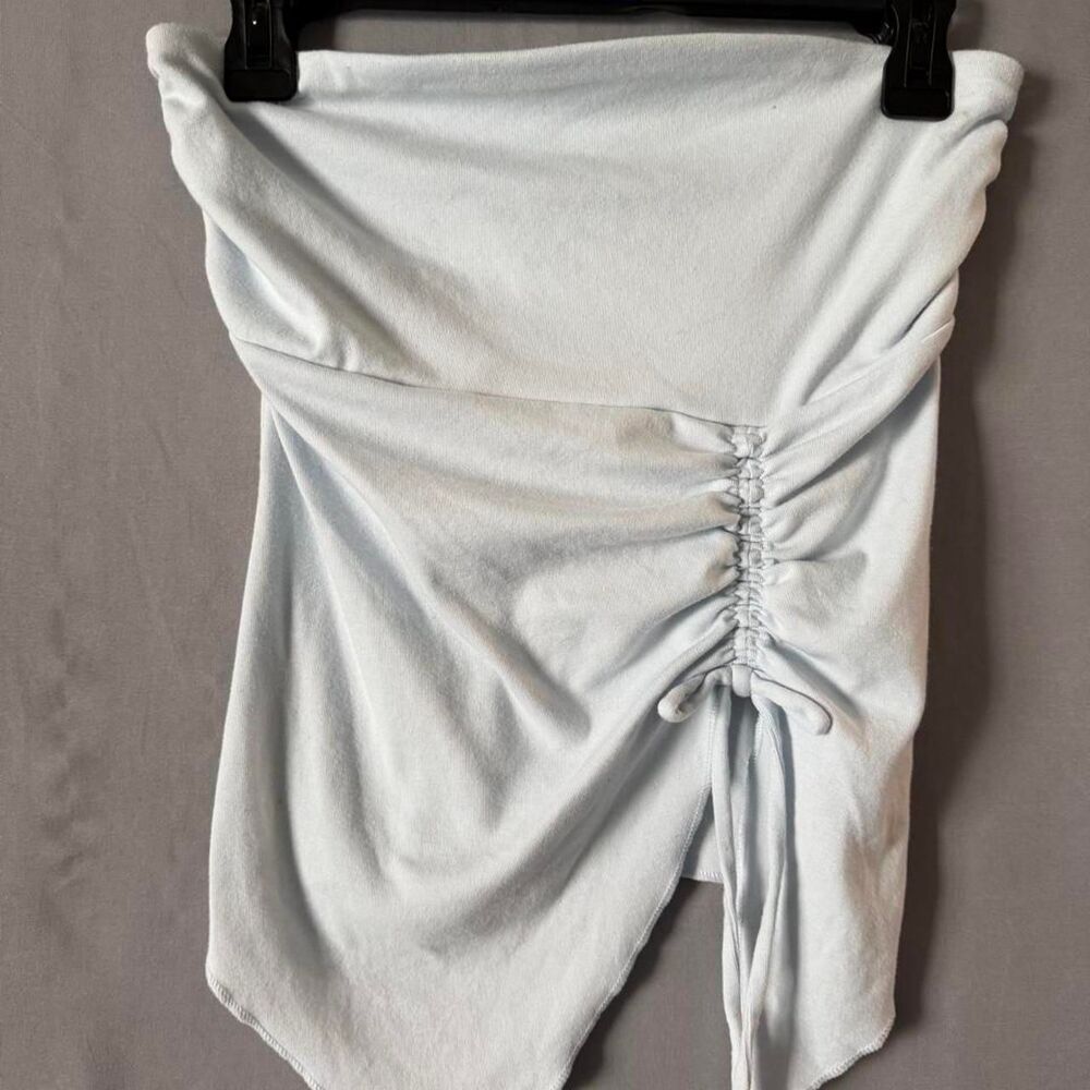 Wild Fable light blue strapless tube top with ruched side detail